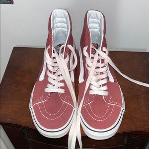 Vans Women's High-Top Sneakers - Rose and White